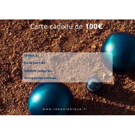 Carte Cadeau la boule bleue 100€