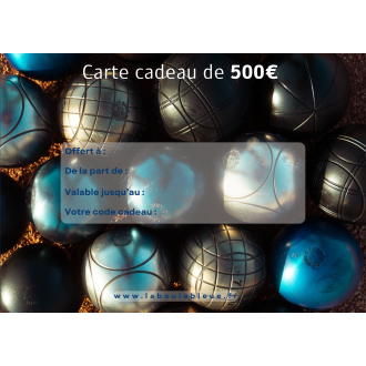 Carte cadeau La Boule Bleue 500€