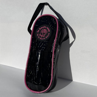 3 boules oil cloth bag black and pink