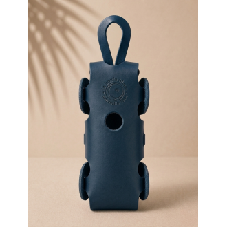 Sacoche cuir La bouclée - bleu pétrole